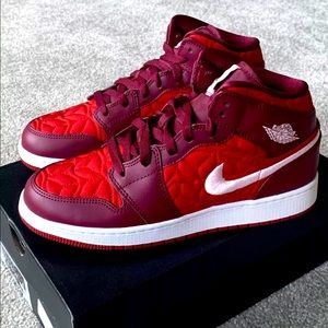 New Air Jordan 1 Mid 'SE Red Quilt' (new with box)